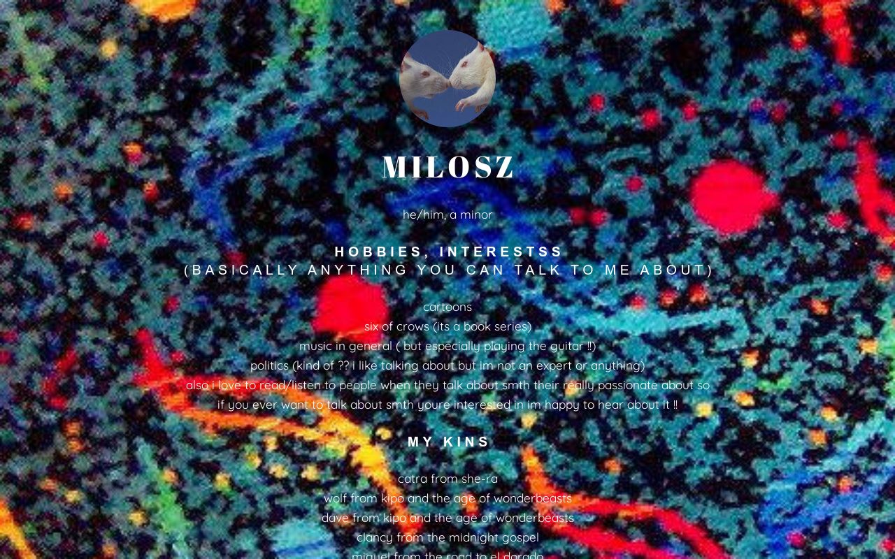 Carrd profile picture for @milosz